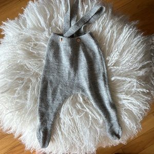 Zara Infant Grey Wool overall 0-1 months